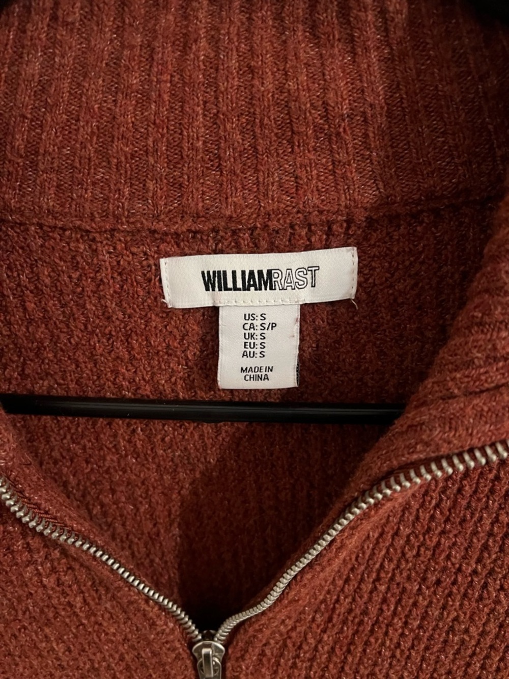 William Rast 3/4 Zip-Front Ribbed Sweater - Picture 2 of 5